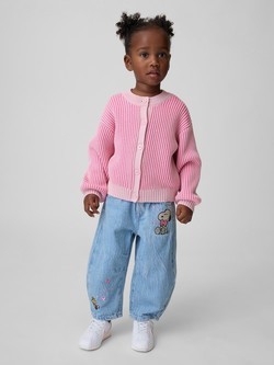 Snoopy široke jeans hlače za djecu djevojčice