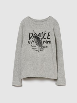 Majica dugih rukava s printom za djevojčice