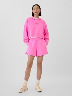 Gap logo ženski crop hoodie