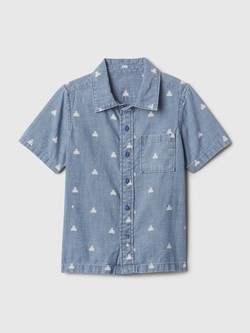 Denim košulja kratkih rukava za djecu dječake