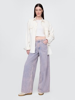 Baggy jeans hlače sa zvonastim nogavicama