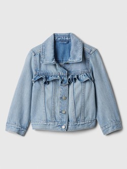 Denim jakna s volanom za djecu djevojčice