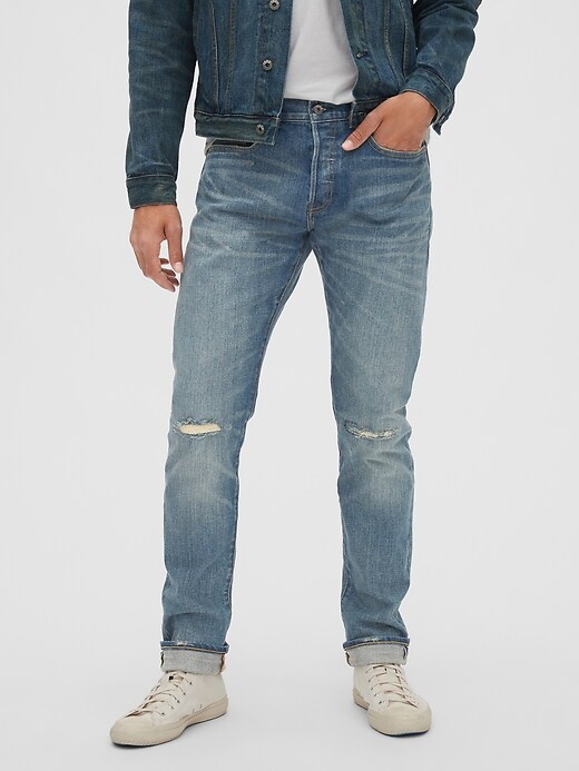 Muške selvedge slim jeans hlače | Gap